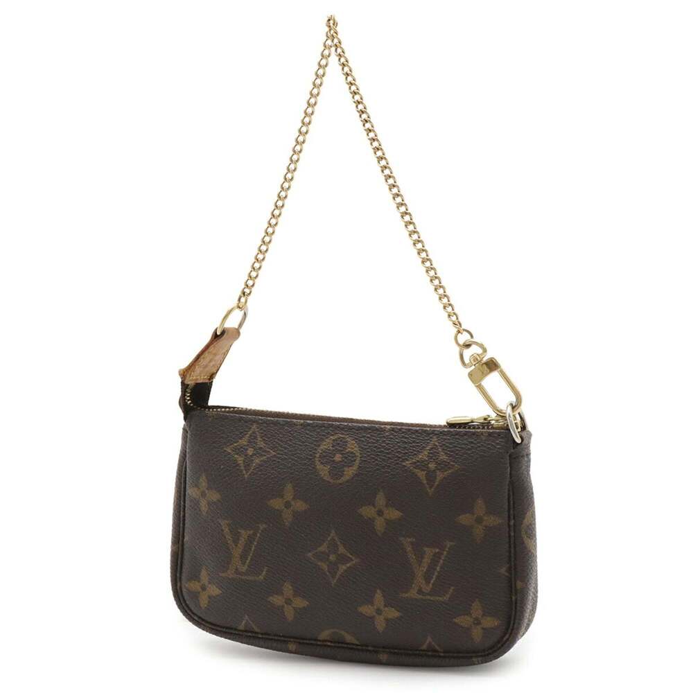 LOUIS VUITTON Authentic Brown Monogram Pochette Pouch - Picture 3 of 8